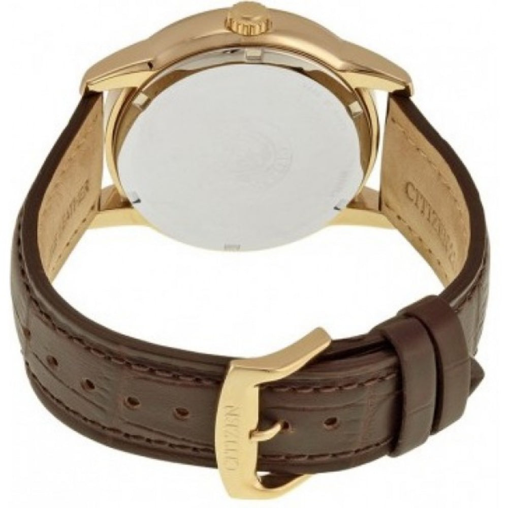 Citizen Gents Sporty Dress Eco-Drive Brown Leather Men's Watch - BU2013-08E