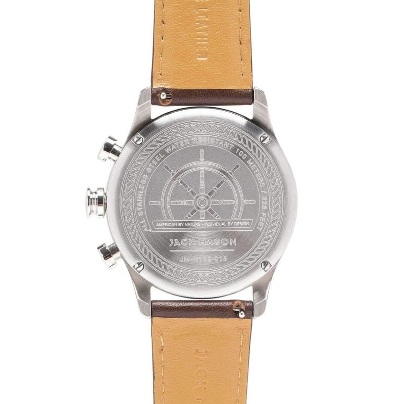 Jack Mason Nautical Chronograph Leather Mens Watch - JM-N102-015