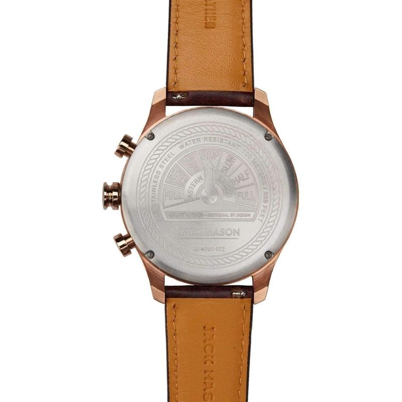 Jack Mason Nautical Chronograph Leather Mens Watch - JM-N302-022