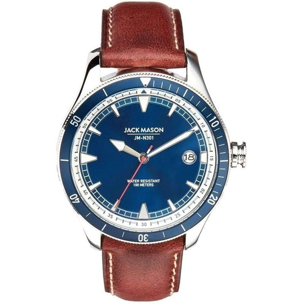 Jack Mason Nautical Leather Mens Watch JM N301 001 The Watch Factory Australia