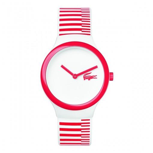 Lacoste The Goa White & Red SIlicon Watch - 2020116