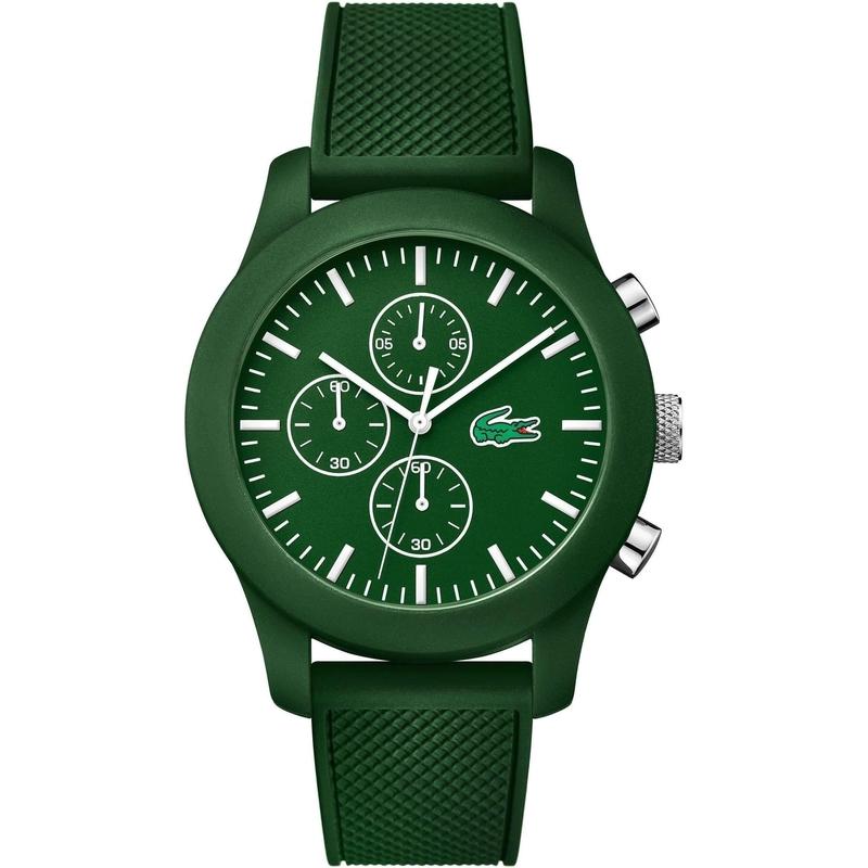 Lacoste.12.12 Chronograph Green Silicone Mens Watch - 2010822