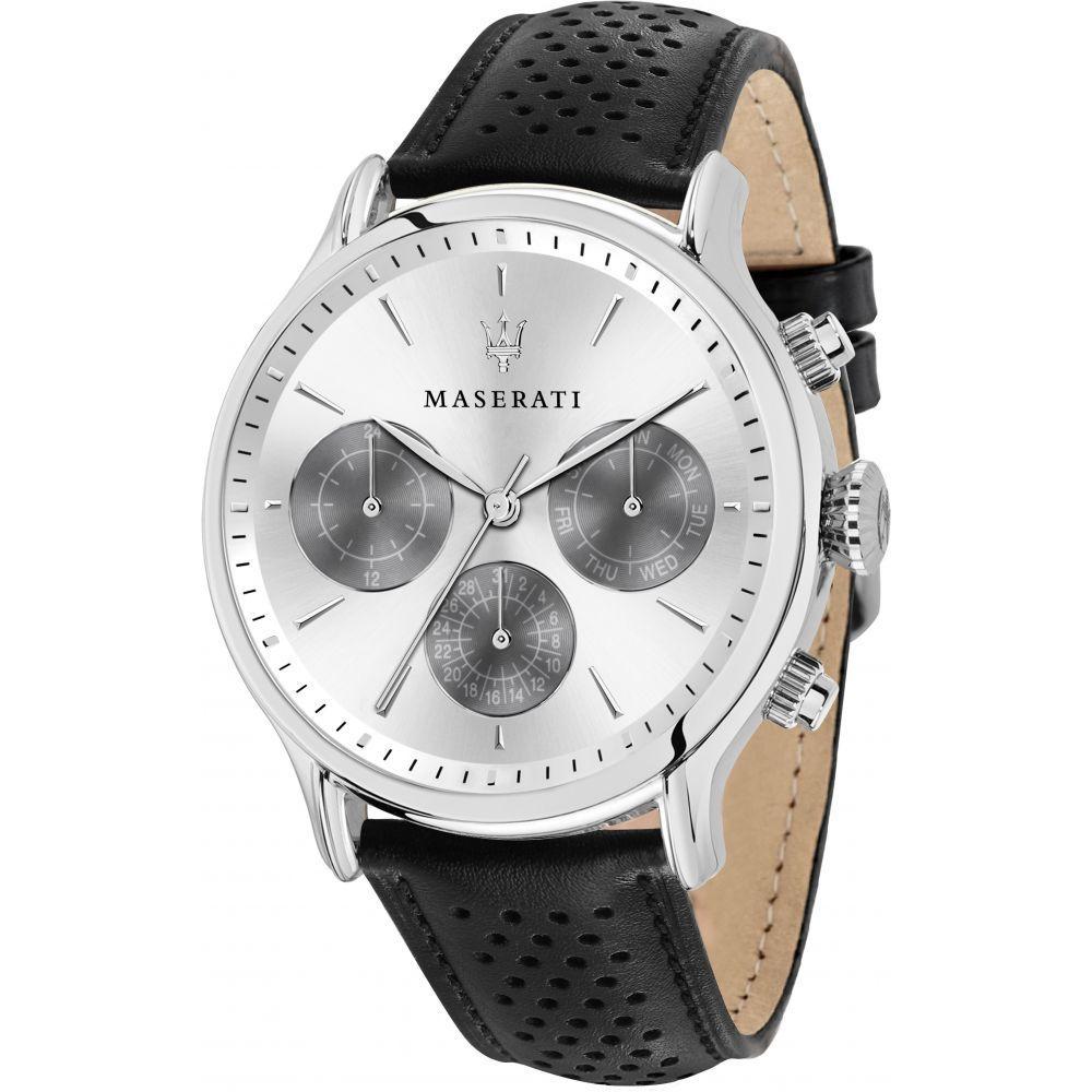 Maserati Epoca Black Leather Watch - R8851118009-The Watch Factory Australia