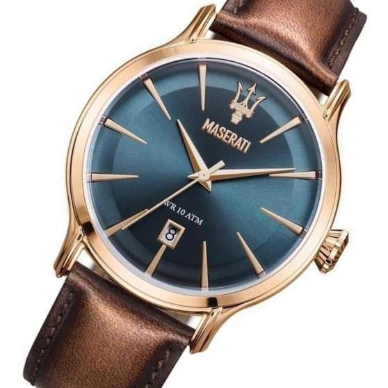 Maserati Epoca Men's Brown Leather Watch - R8851118001