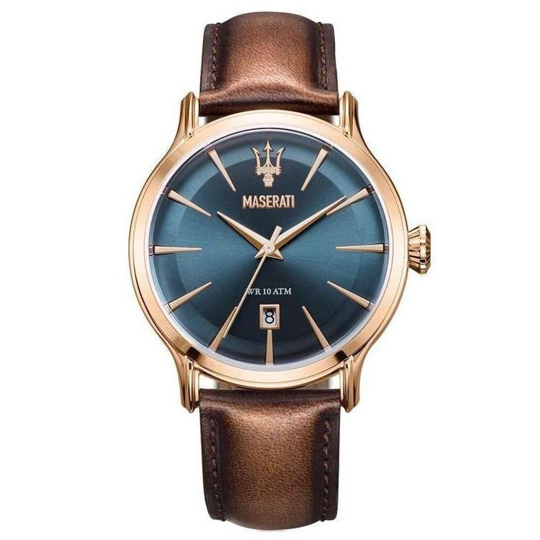 Maserati Epoca Men's Brown Leather Watch - R8851118001