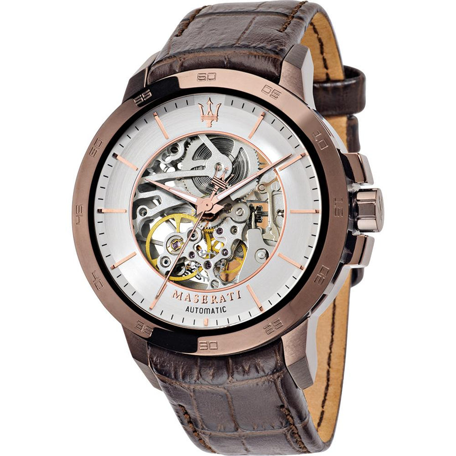 Maserati Insegno Men's Leather Automatic Watch - R8821119003