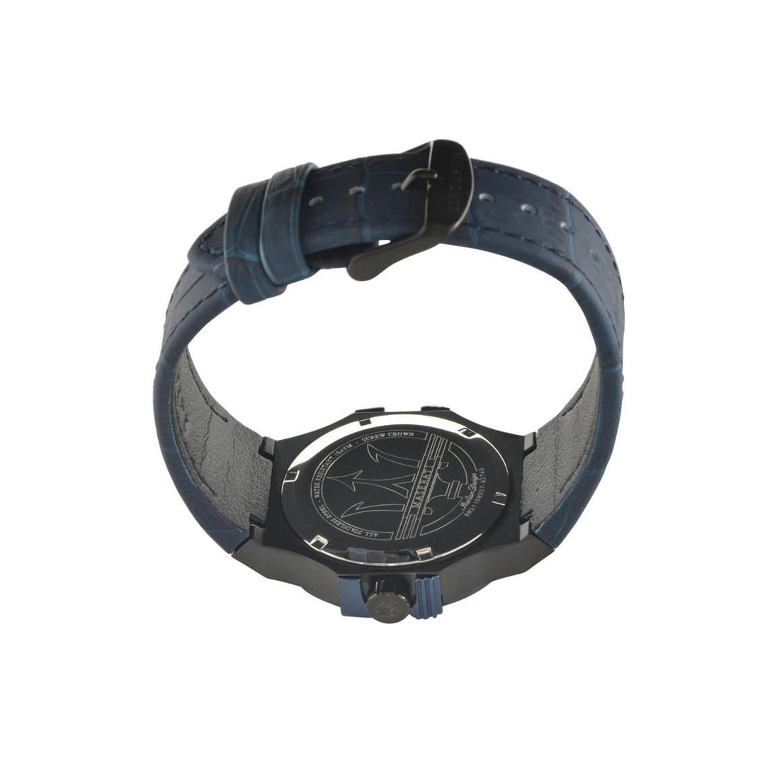 Maserati Potenza Men's Navy Leather Watch - R8851108007-The Watch Factory Australia
