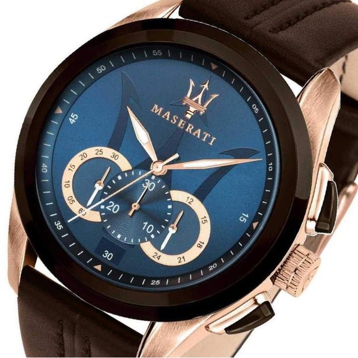 Maserati Traguardo Men's Brown Leather Watch - R8871612024