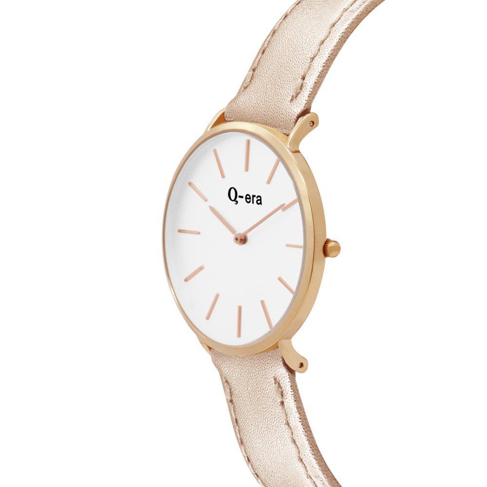 Q-era Metallic Leather Women's Watch - QV2804-7