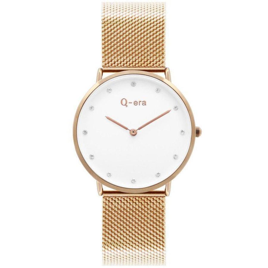 Q-era Rose Gold Mesh Women's Watch - QV2802-34