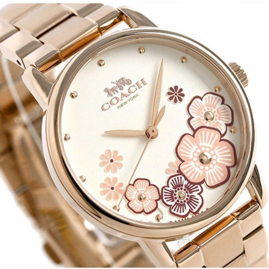 Coach Ladies Carnation Gold Grand Watch - 14503007