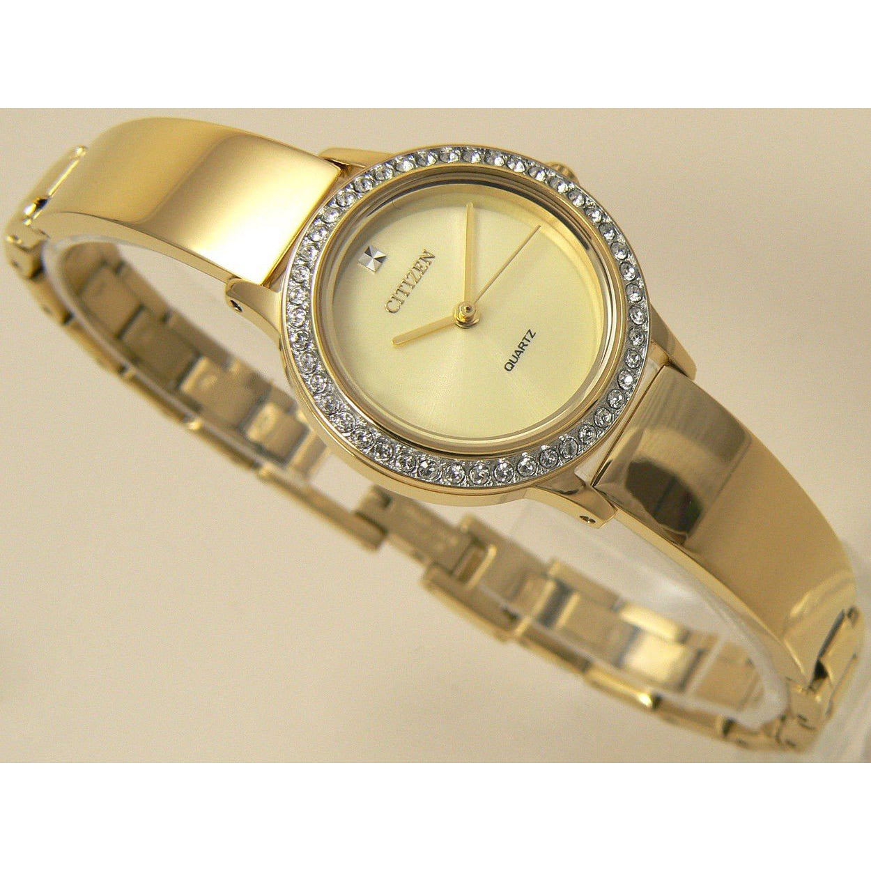 Citizen Ladies Gold Stainless Steel Quartz Watch - EJ6132-55P