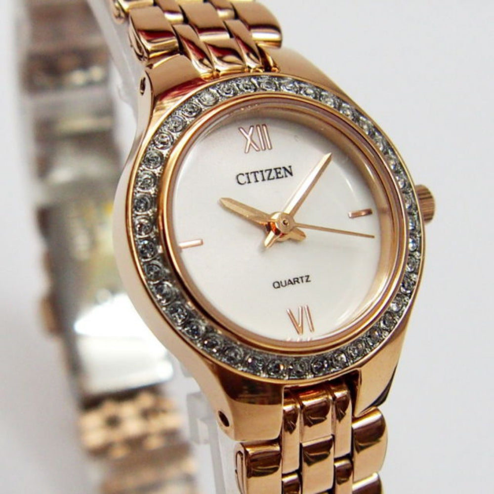Citizen Ladies Rose Gold Stainless Steel Quartz Watch - EJ6143-59A