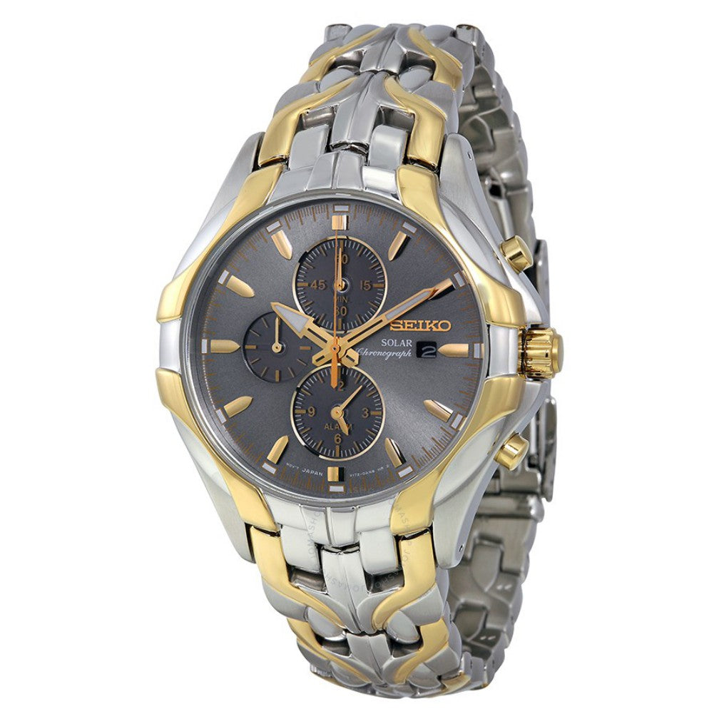 Seiko Conceptual Gold & Silver Solar Powered Men's Watch - SSC138P-9
