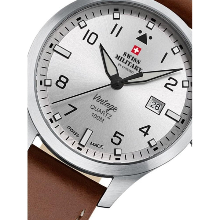 Swiss Military Brown Leather Men's Watch - SM34078.05